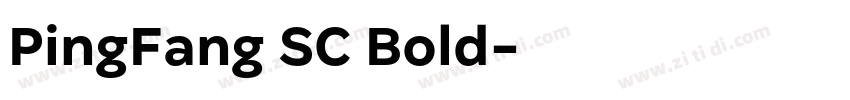 PingFang SC Bold字体转换